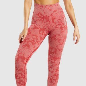 Gymshark Camo Volcanic Red Leggings (XS)